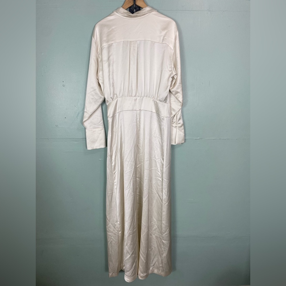 Free People Emma Tuxedo Maxi Wrap Dress In Cream XL - Picture 9 of 16